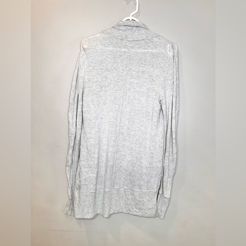 Athleta Pranayama Wrap Fog Grey Heather Cardigan Pullover Sweater Size Small. - Picture 9 of 9